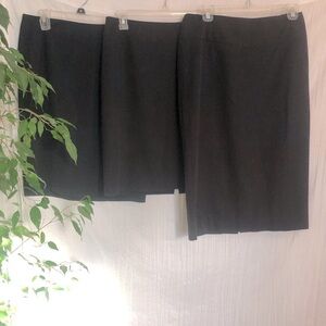 ICO UNIFORMS lot 3 size 6 black slimming lined pencil skirts office work wear